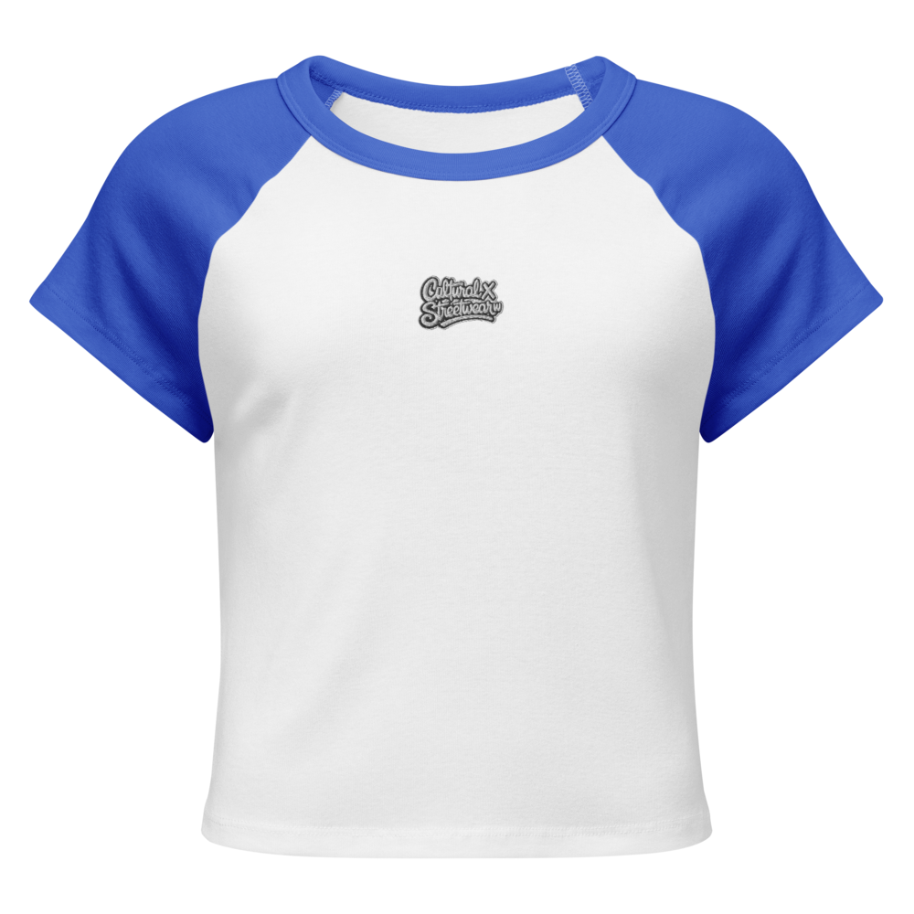 Women's Cultural x Streetwear Graffiti Logo Micro Rib Raglan Baby Tee