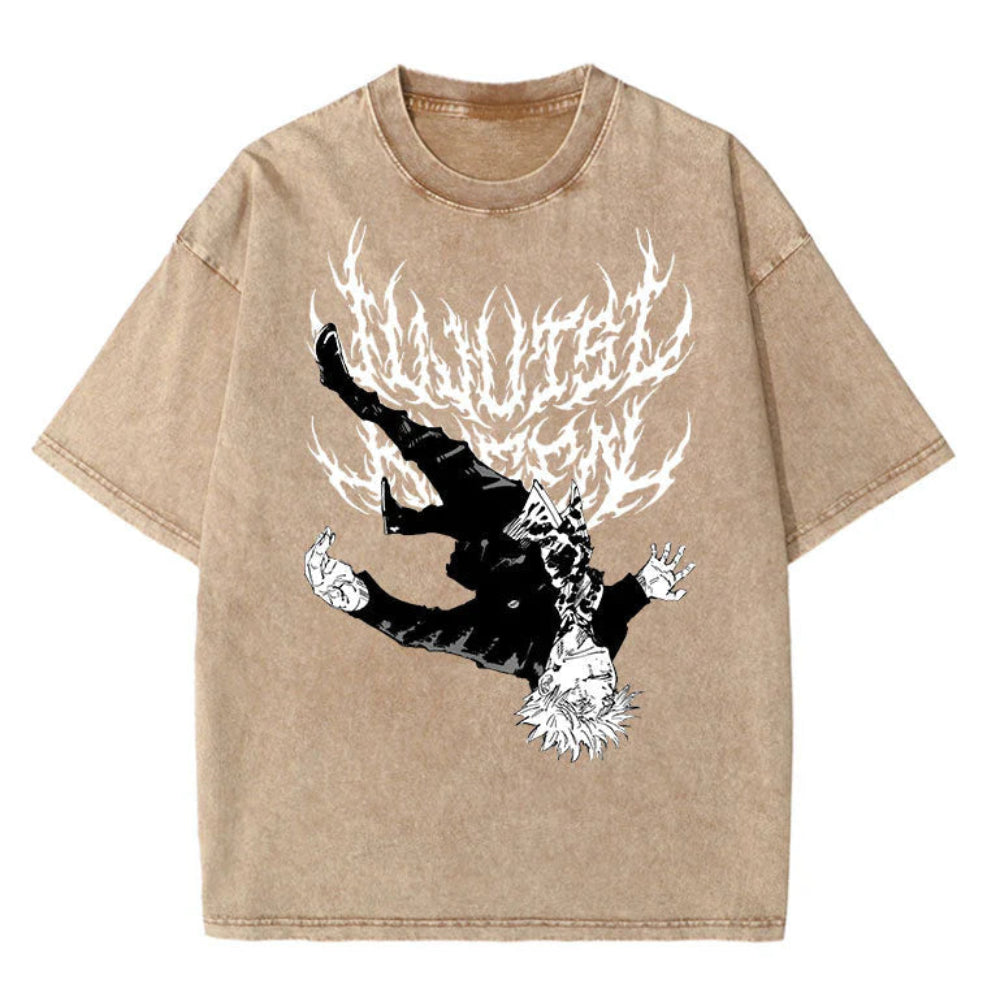 Unisex Oversized  Vintage-Washed Gojo T-Shirt