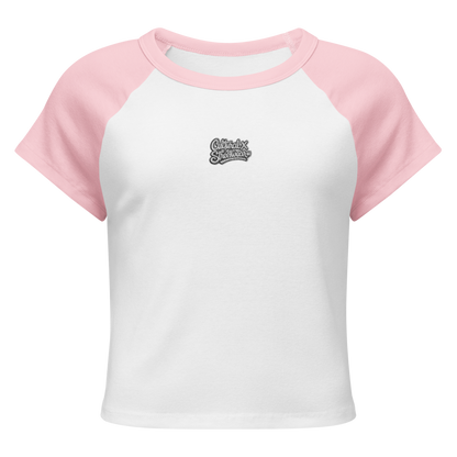 Women's Cultural x Streetwear Graffiti Logo Micro Rib Raglan Baby Tee