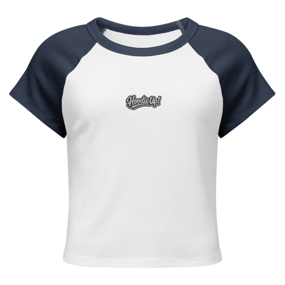 Women Hoodie Up™ Graffiti Logo Micro Rib Raglan Baby Tee