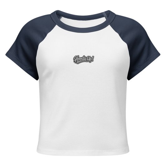 Women Hoodie Up™ Graffiti Logo Micro Rib Raglan Baby Tee