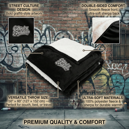 Cultural x Streetwear™ Graffiti Sherpa Blanket