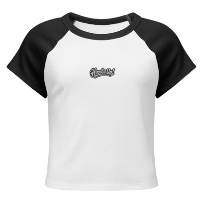 Women Hoodie Up™ Graffiti Logo Micro Rib Raglan Baby Tee